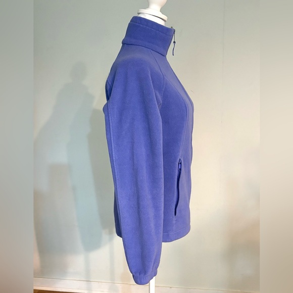 Columbia, Fleece Semi Fitted Jacket with Zip Pockets, High Neck, Purple, Size S - Picture 3 of 11